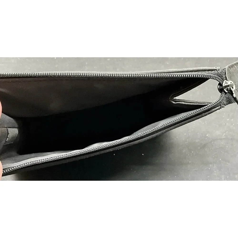 Kate Spade New York Black Cosmetics Pouch Makeup Bag - 5” x 6”
